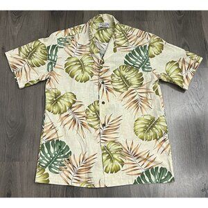 Pacific Legend Hawaiian Shirt Floral Made in USA Hawaii Palm Tree Camp Party M